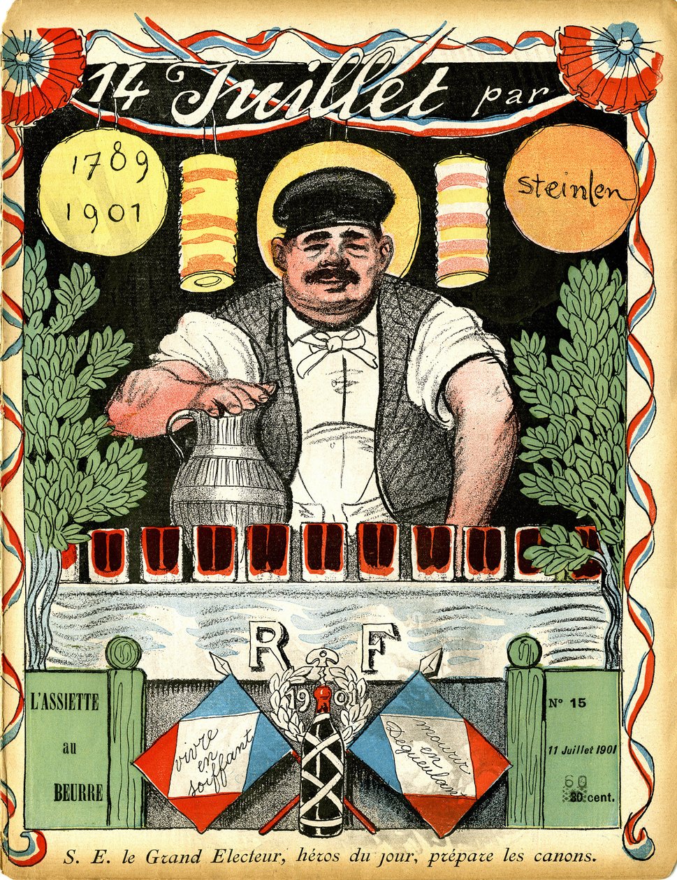 14. heinäkuuta 1789 - 1901 - piirustus Theophile Alexandre Steinlen tekijältä Théophile Alexandre Steinlen