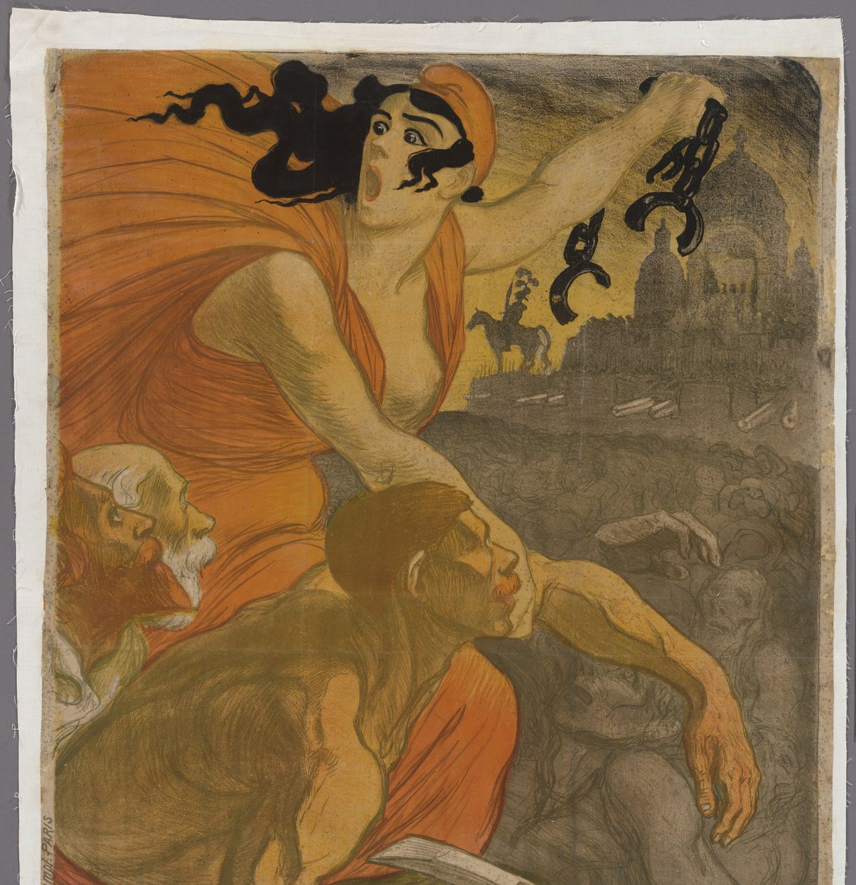 Le Petit Sou -lehden juliste Le Petit Sou, Journal de Défense Sociale (alkuperäinen nimi) tekijältä Théophile Alexandre Steinlen