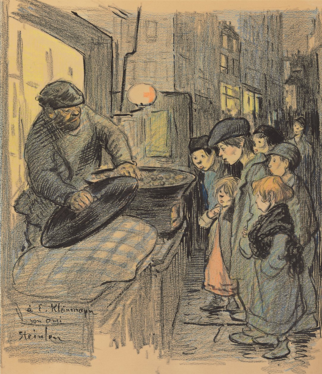 Kastanjan myyjä tekijältä Théophile Alexandre Steinlen