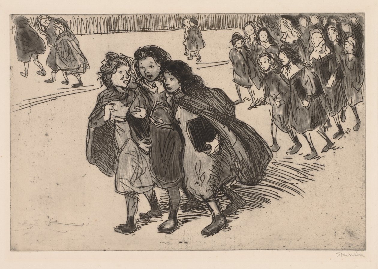 Tulossa koulusta tekijältä Théophile Alexandre Steinlen