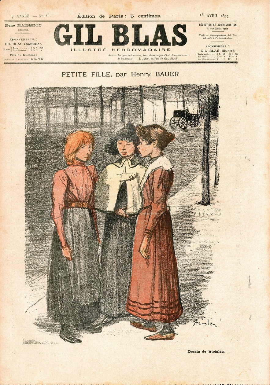 Kansi "" Gil Blas"" tekijältä Théophile Alexandre Steinlen