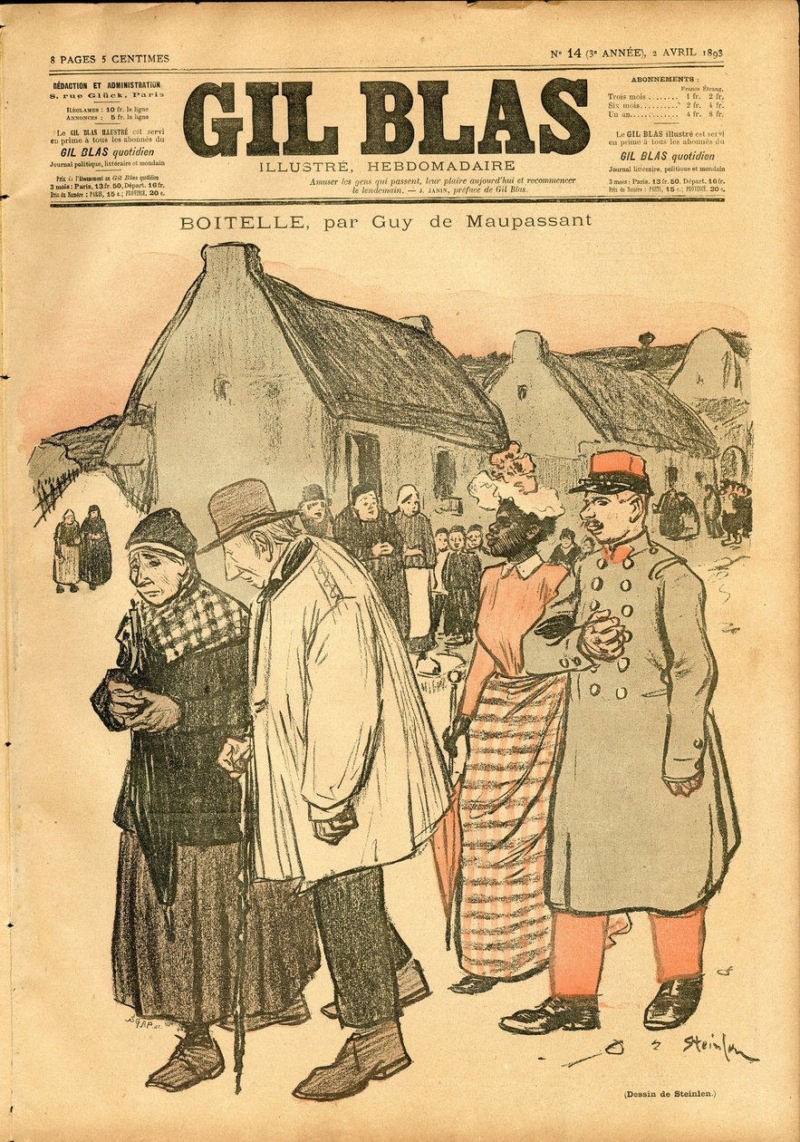 Kansi "" Gil Blas"" tekijältä Théophile Alexandre Steinlen