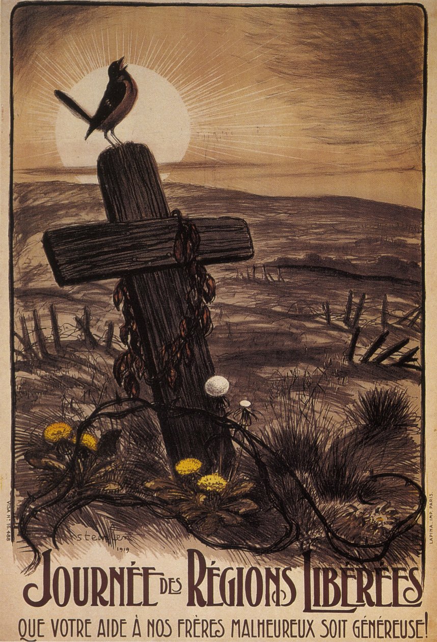 Vapautuneiden alueiden päivä, 1919 tekijältä Théophile Alexandre Steinlen