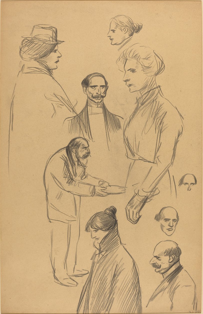 Figuuritutkimukset [verso] tekijältä Théophile Alexandre Steinlen