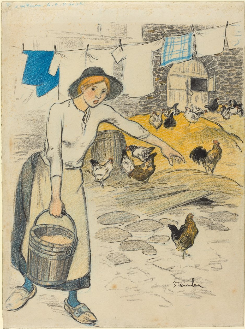 maatilan tyttö tekijältä Théophile Alexandre Steinlen