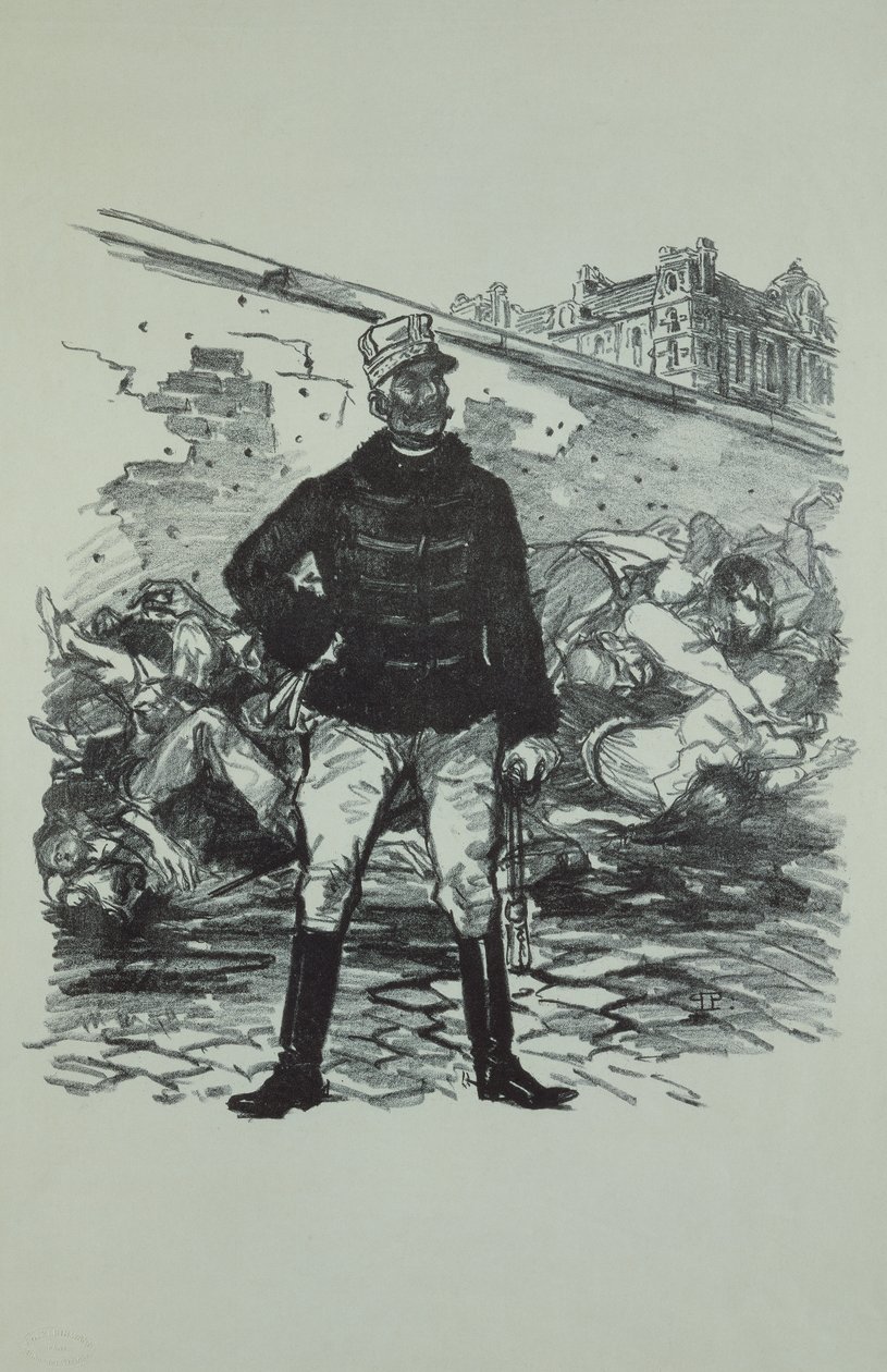 Kenraali Gaston Auguste (1830-1909) Marquis de Gallifet, kaikessa kunniassaan tekijältä Théophile Alexandre Steinlen