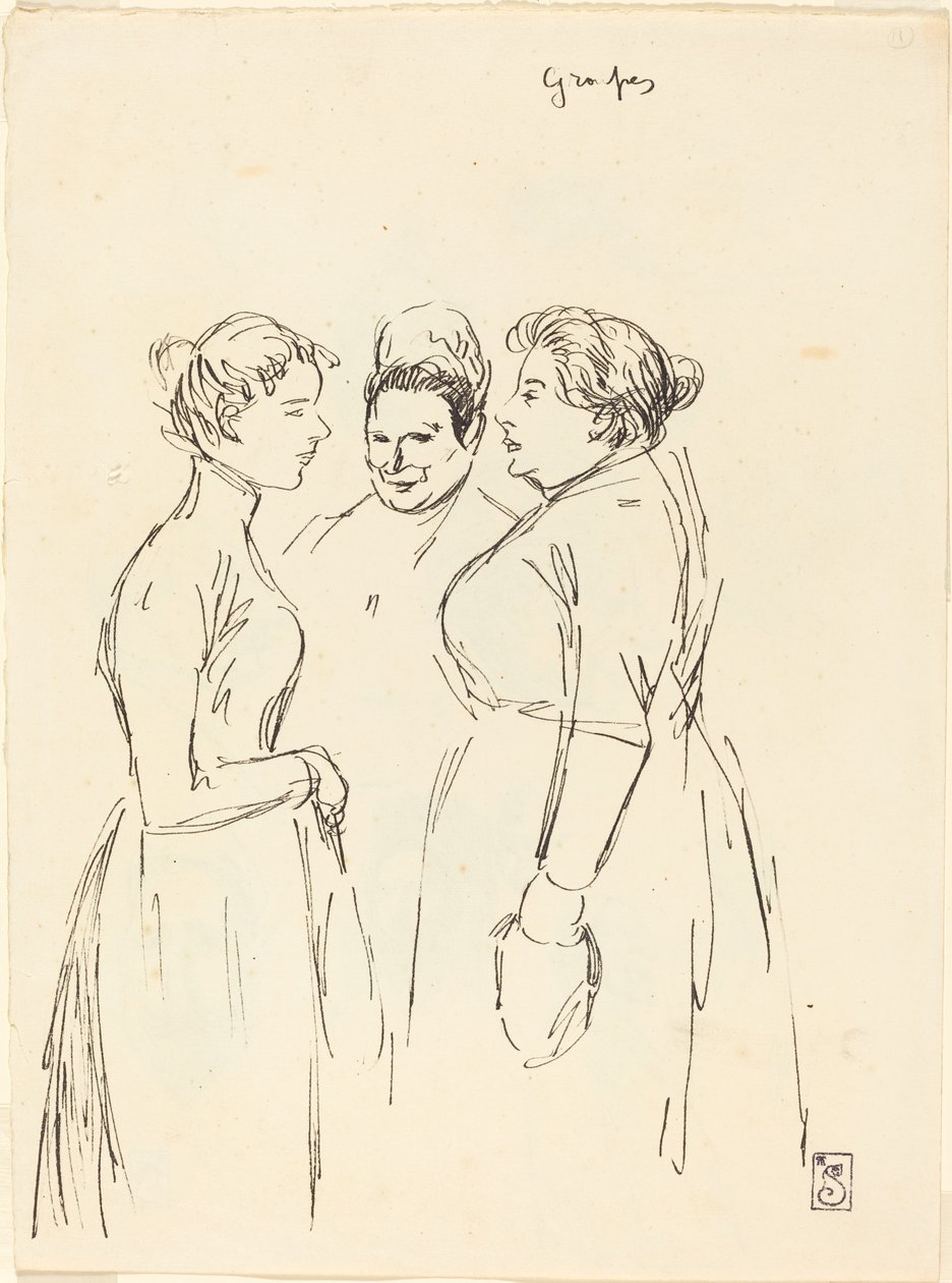 Juoruilevat naiset tekijältä Théophile Alexandre Steinlen