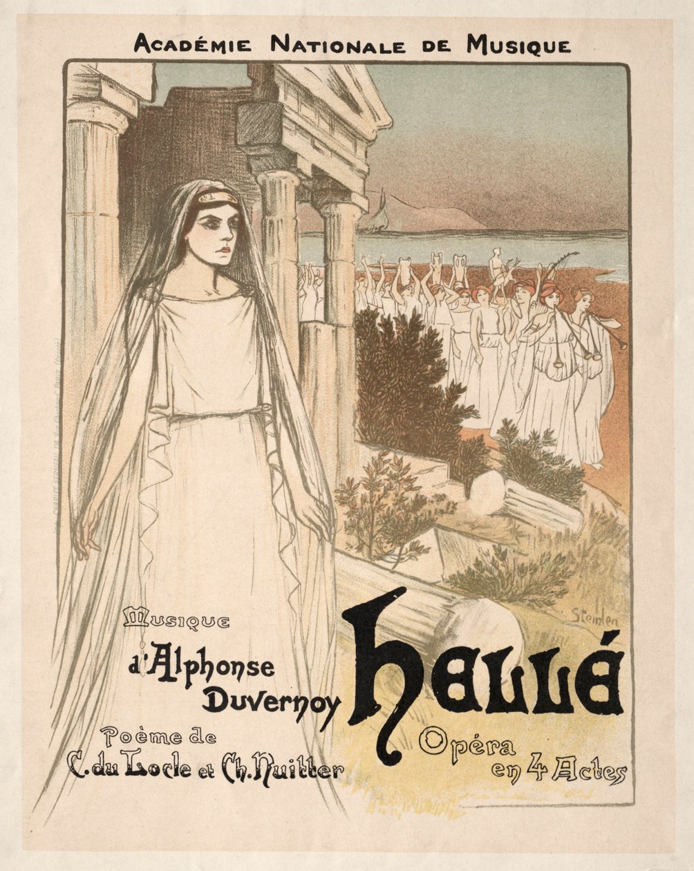 Hellé - Ooppera 4 näytöksessä, 1896. tekijältä Théophile Alexandre Steinlen