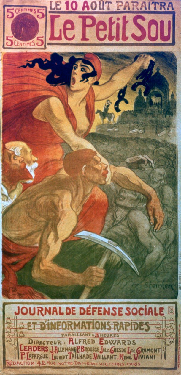 Le Petit Sou Socialist Magazine, c1879-1923 tekijältä Théophile Alexandre Steinlen