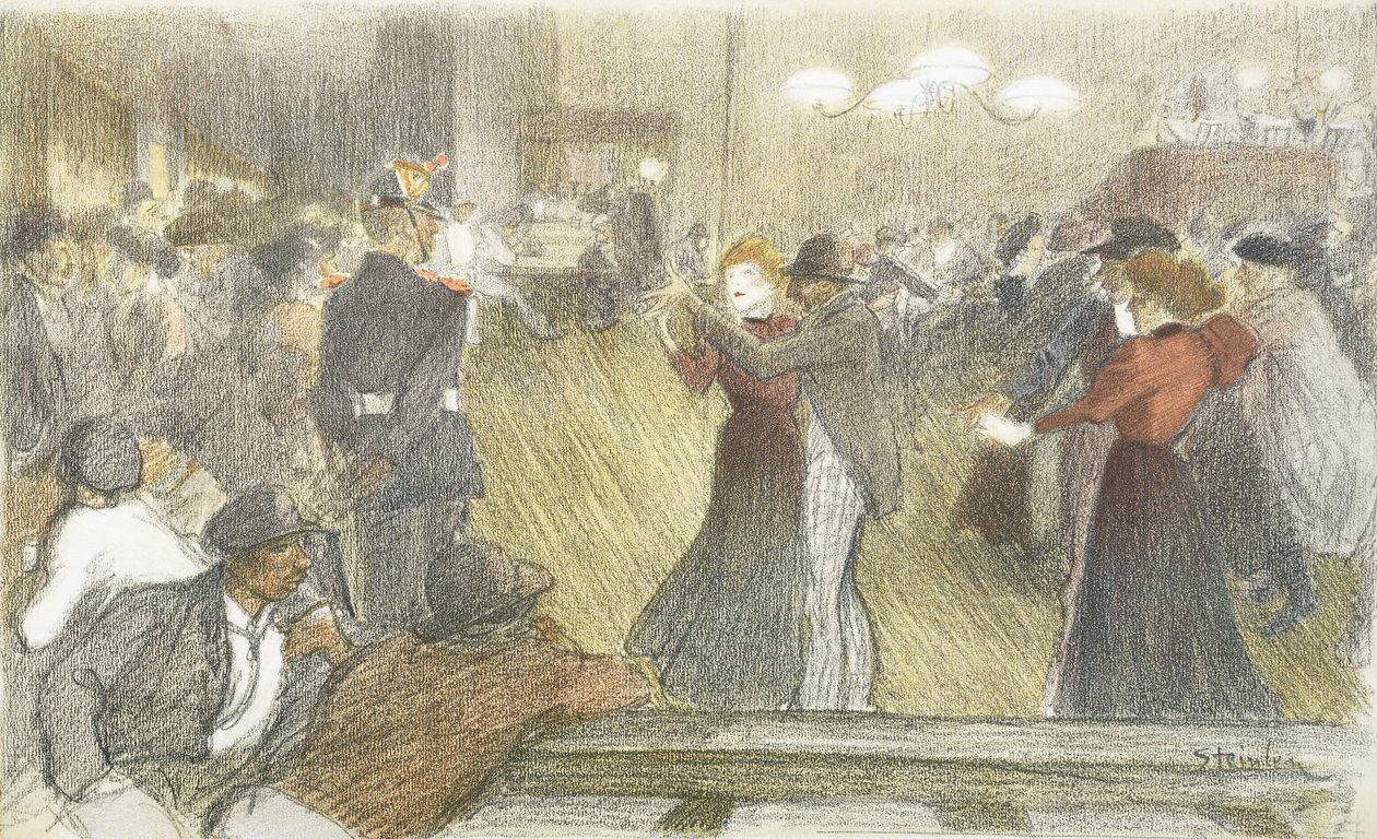Paikallinen tanssi, 1897-1899 tekijältä Théophile Alexandre Steinlen