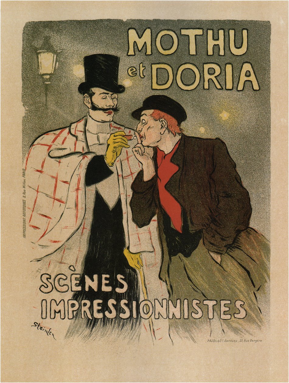 Mothu ja Doria. Impressionistisia kohtauksia, 1893 tekijältä Théophile Alexandre Steinlen