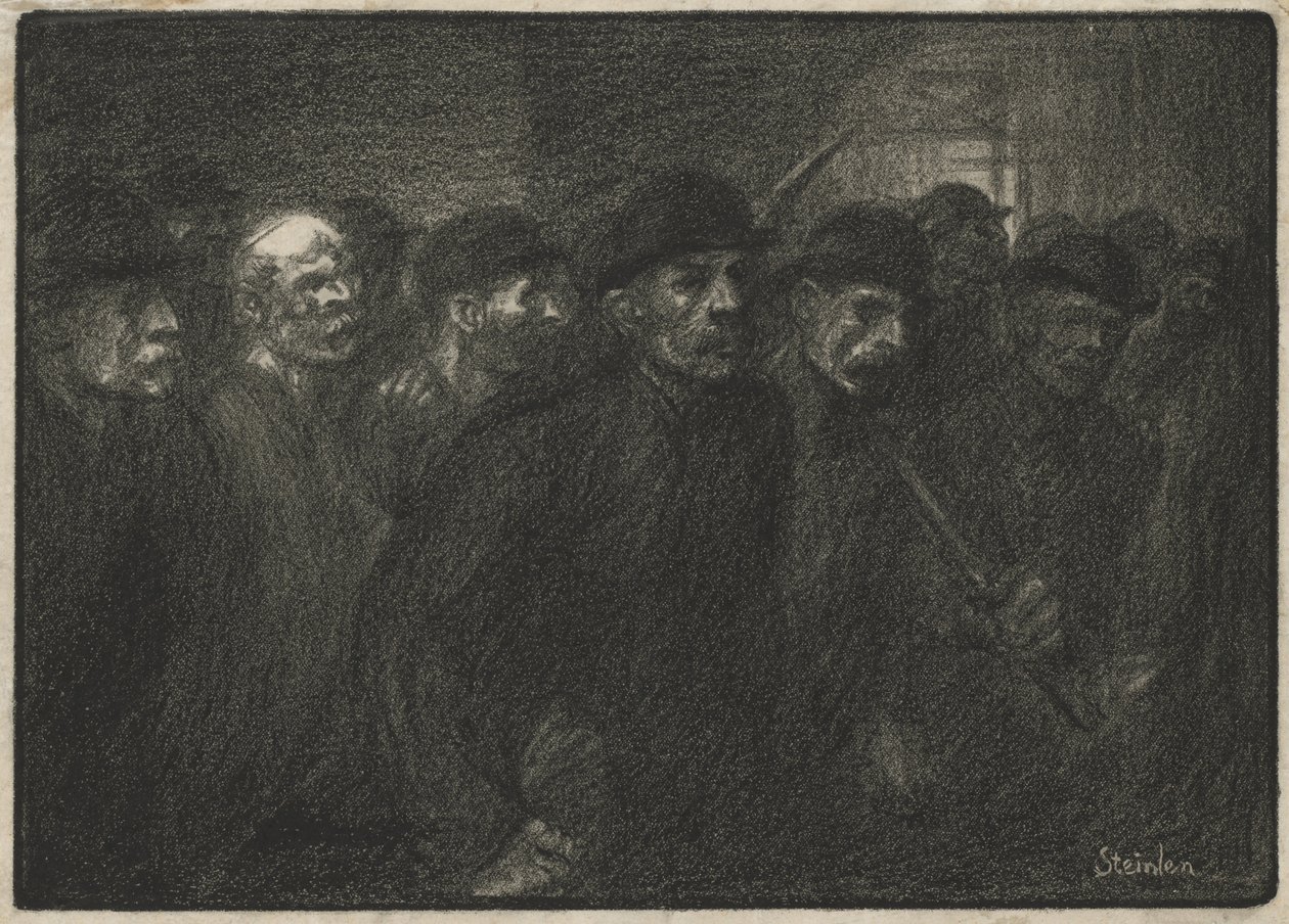 Työntekijät lähtevät tehtaalta tekijältä Théophile Alexandre Steinlen