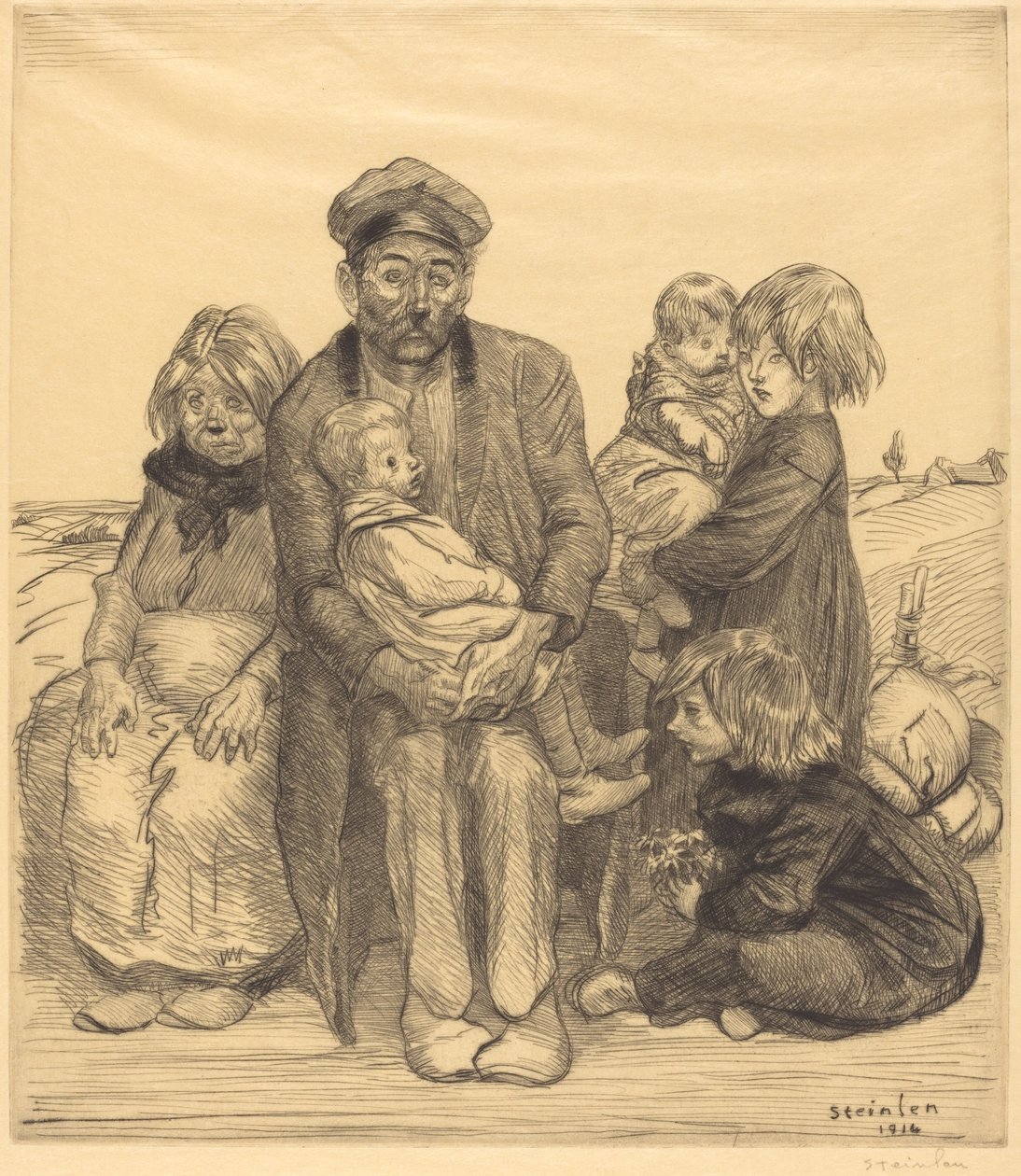 Köyhät ihmiset Köyhät, 1914. tekijältä Théophile Alexandre Steinlen