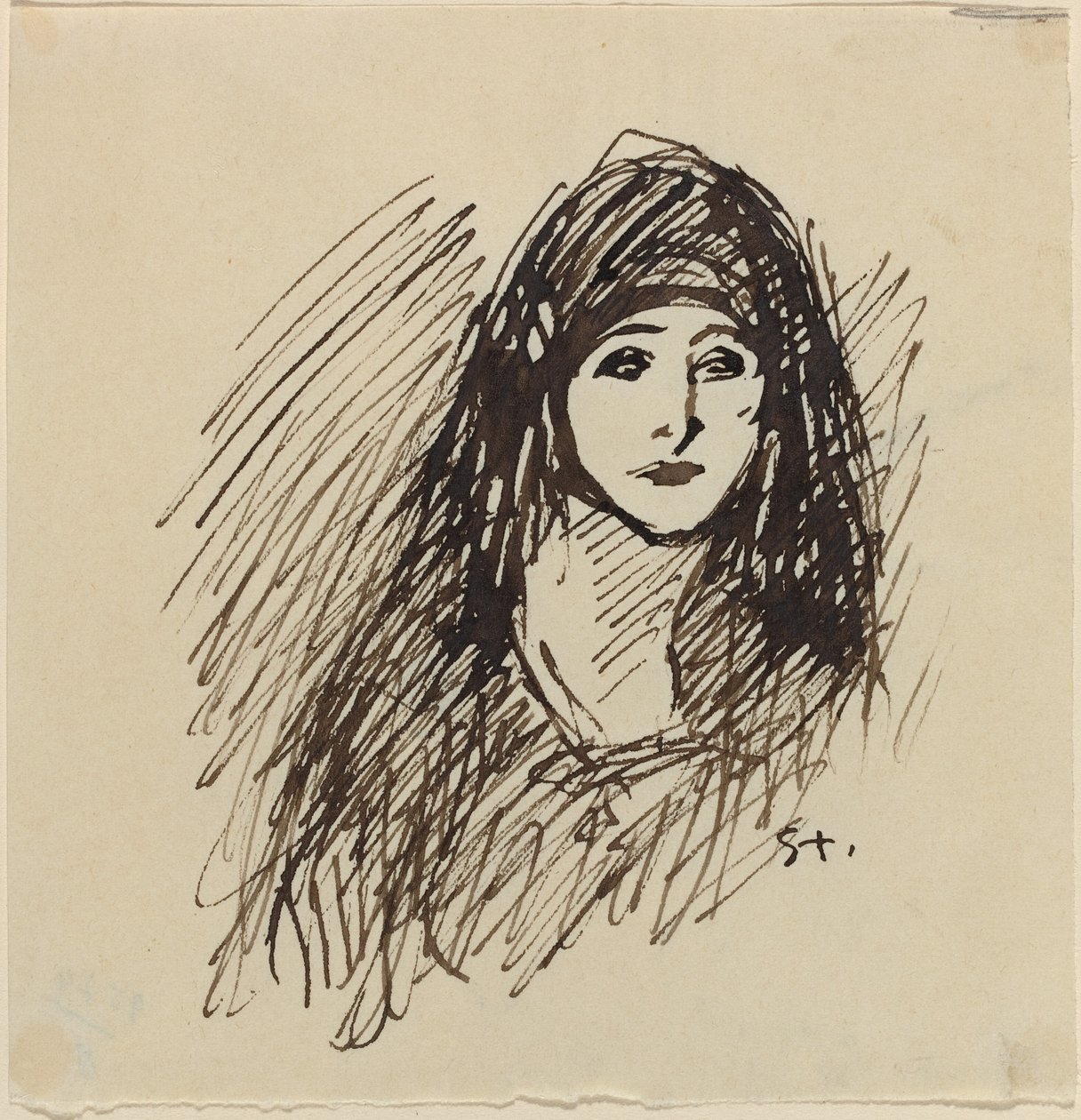 Taiteilijan vaimon muotokuva tekijältä Théophile Alexandre Steinlen