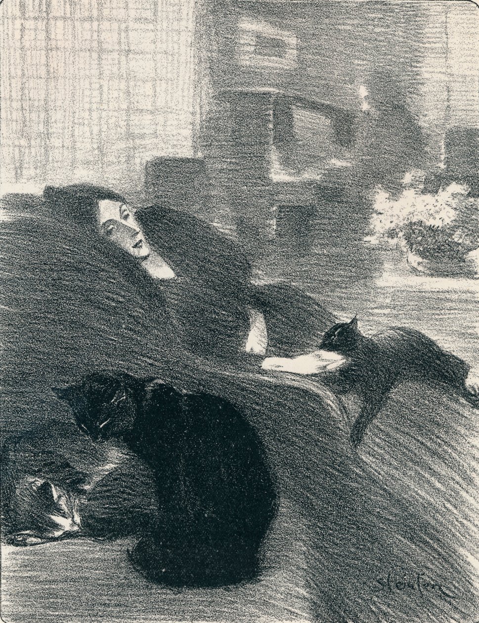 Kun olemme vanhoja Naistenlauluista, 1897, 1898 tekijältä Théophile Alexandre Steinlen
