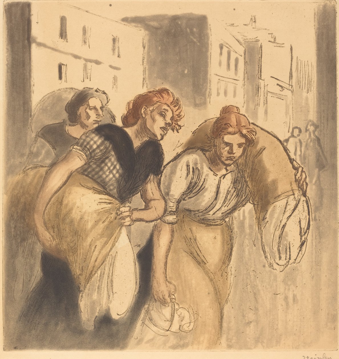 Paluu pesuhuoneesta tekijältä Théophile Alexandre Steinlen