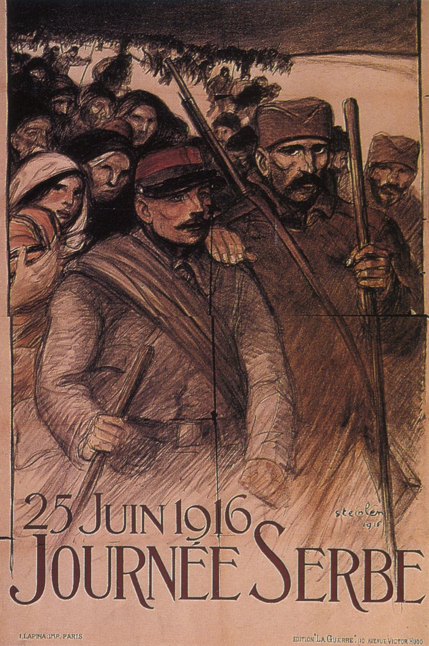 Serbian päivä, 25. kesäkuuta 1916, 1916 tekijältä Théophile Alexandre Steinlen