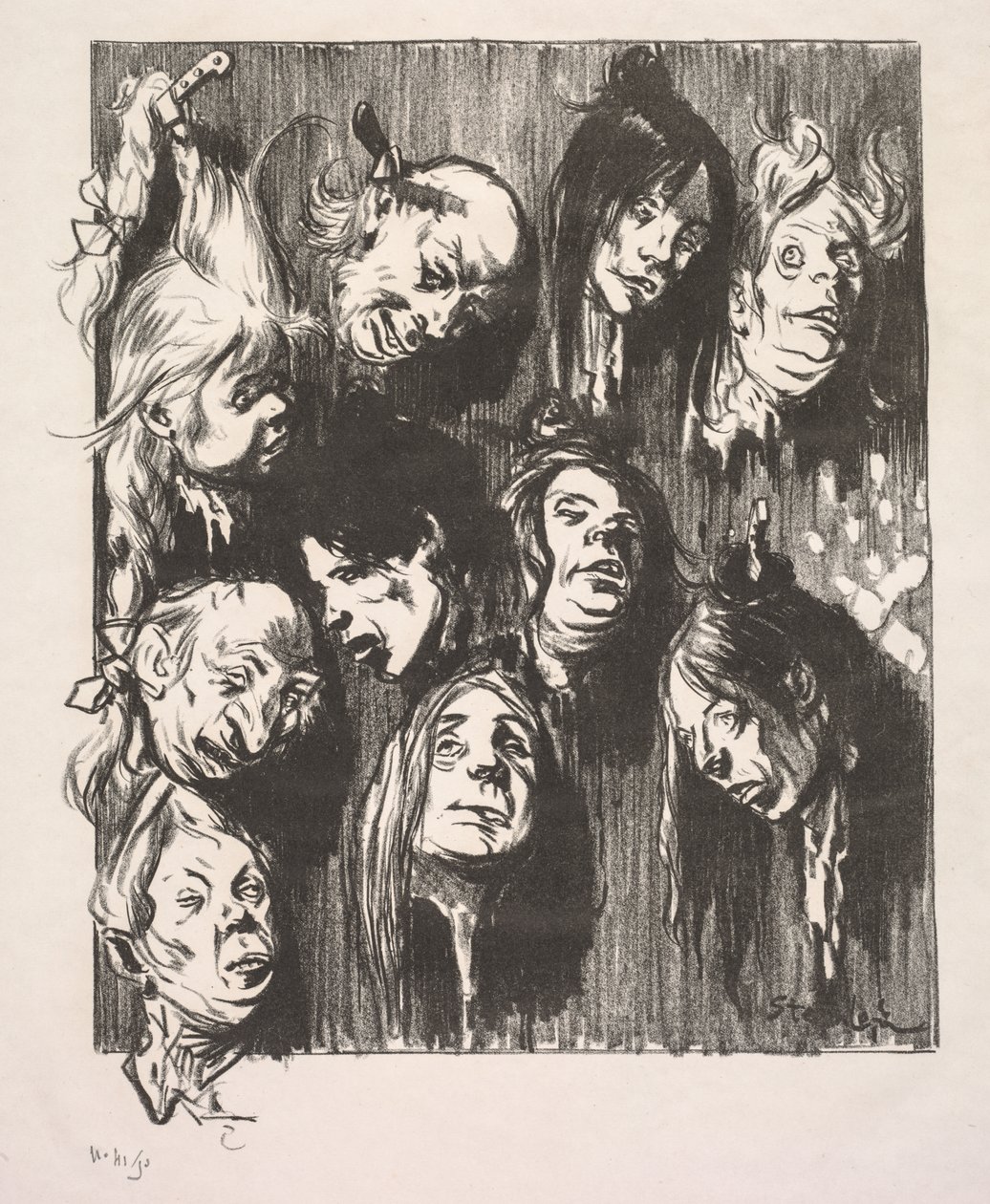 Kymmenen salamurhaa penniä vastaan, 1897. tekijältä Théophile Alexandre Steinlen