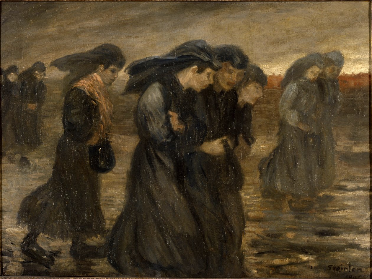 Työläisten paluu Työläisten paluu, 1903. tekijältä Théophile Alexandre Steinlen