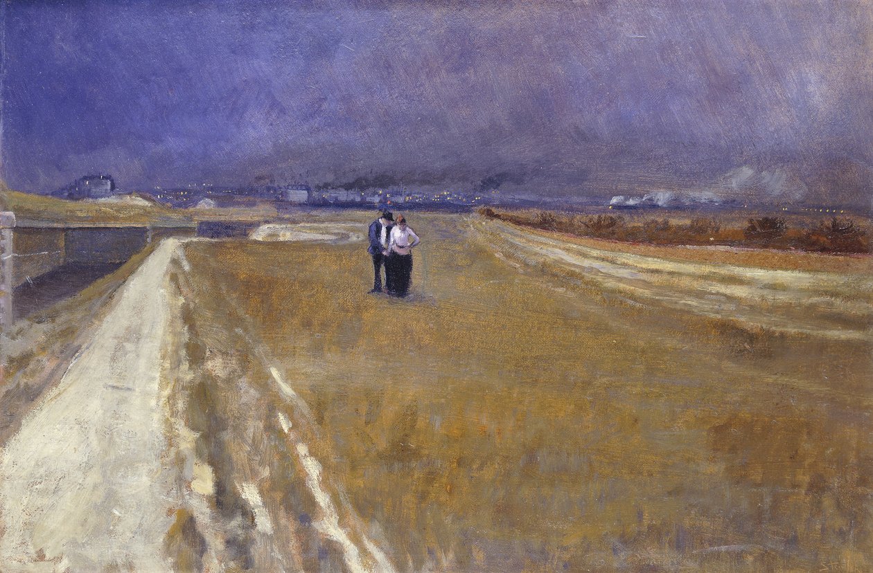 Kävele rautatien vieressä; Kävele rautatien vieressä, tekijältä Théophile Alexandre Steinlen