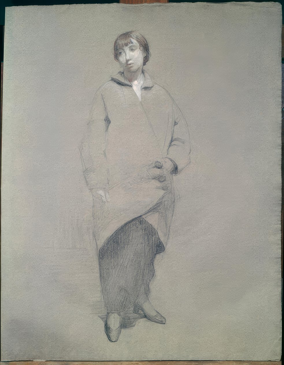 Nuori nainen takissa tekijältä Théophile Alexandre Steinlen