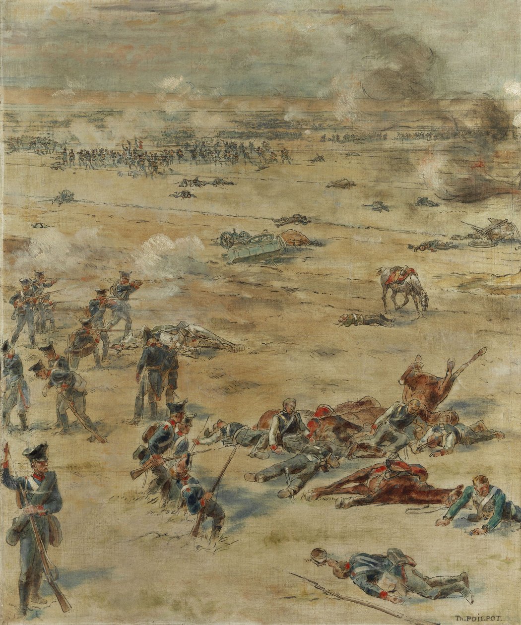 Schlachtfeld in Napoleonischen Kriegen tekijältä Théophile Poilpot