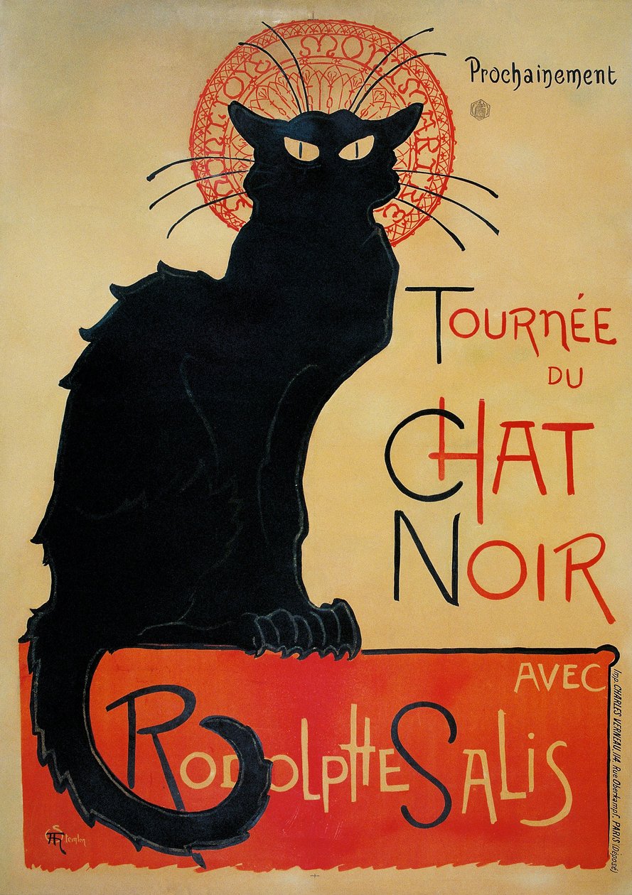 Black Cat Tour tekijältä Théophile Alexandre Steinlen
