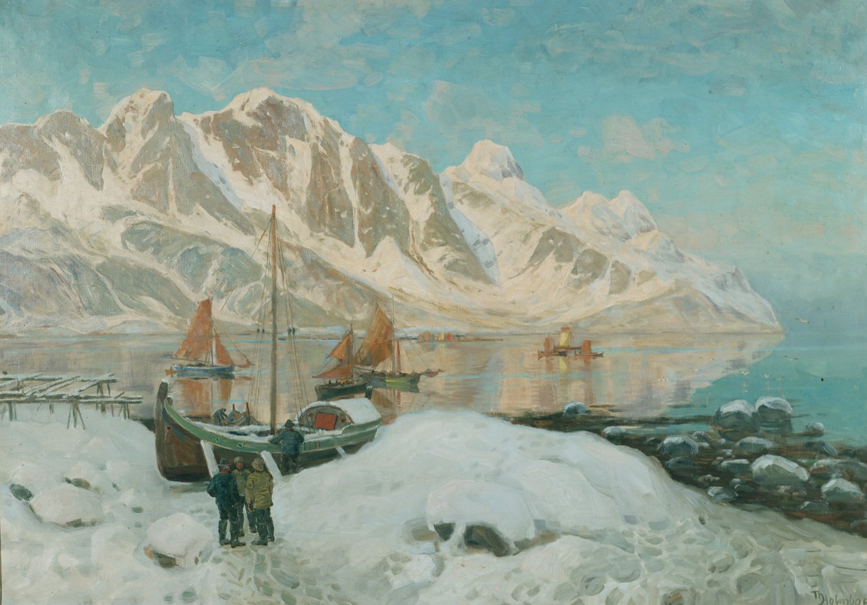 Pohjois-Norja (öljy kankaalle) tekijältä Thorolf Holmboe