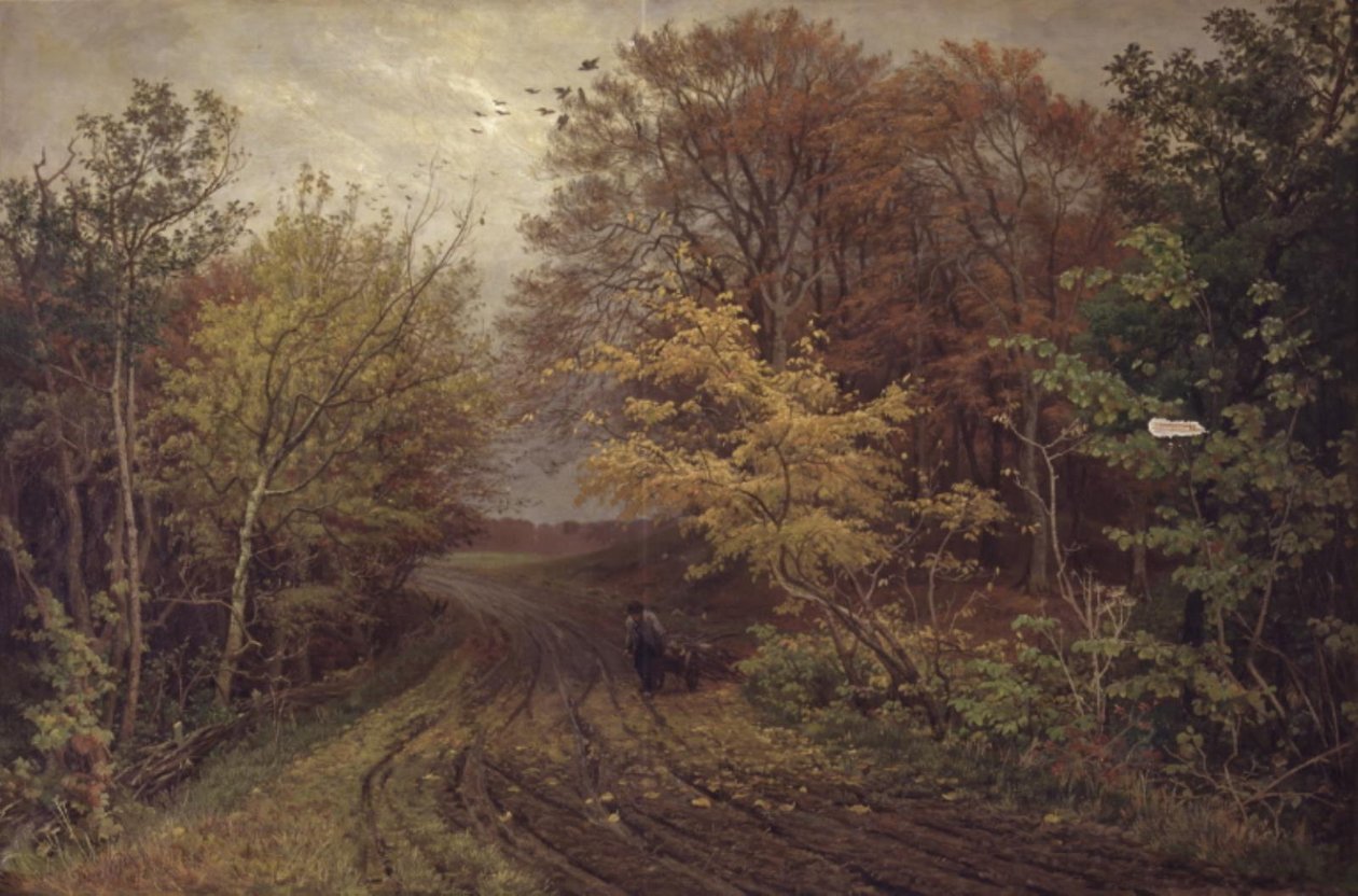 Tie Borrevejlen metsässä. lokakuun päivä tekijältä Thorvald Niss