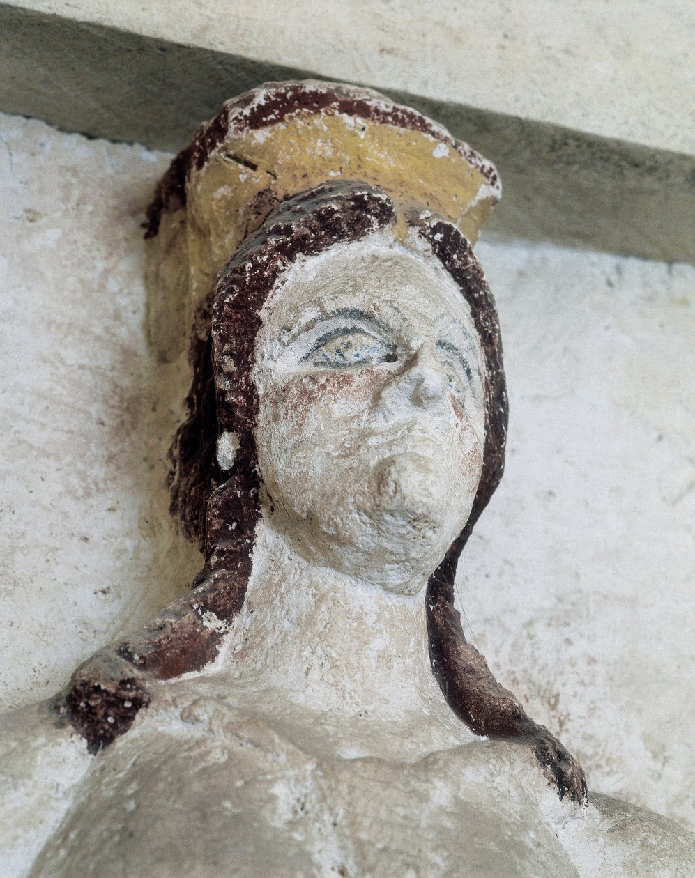 Sveshtarin traakialainen hauta, yksityiskohta naisen patsaasta Atlasissa, 3. vuosisadalla eKr. (kiviveistos) tekijältä Thracian Thracian