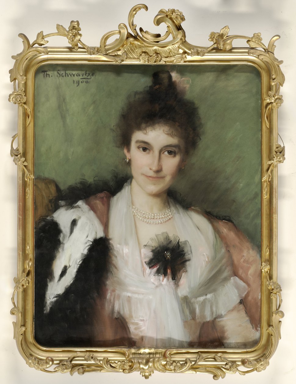 Amelia Eliza van Leeuwen (1862-1923). Christiaan Bernard Tilanuksen vaimo, kirurgi ja ortopedi Amsterdamissa tekijältä Thérèse Schwartze (signed by artist)
