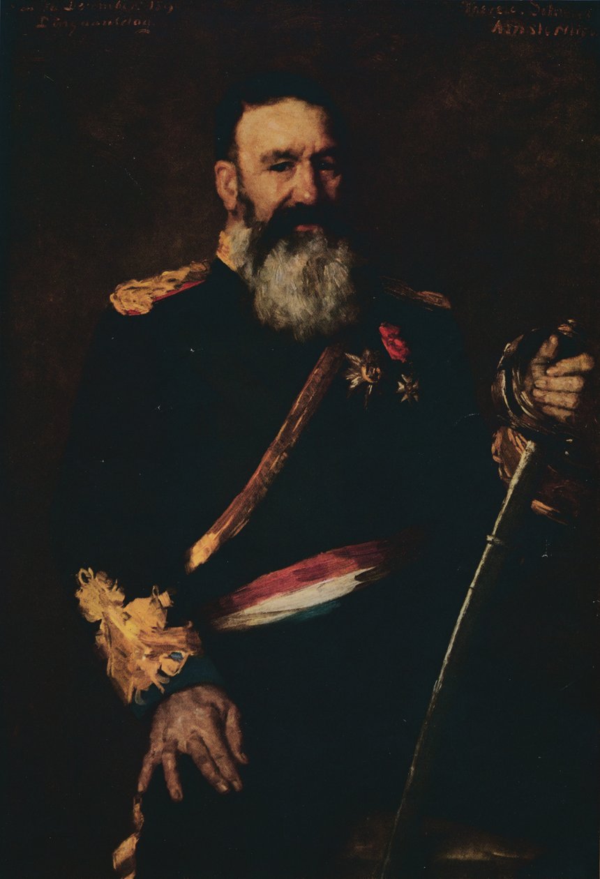 Kenraali Piet Joubert, Hollannin Etelä-Afrikan tasavallan ylikomentaja, 1890. 1914. tekijältä Thérèse Schwartze