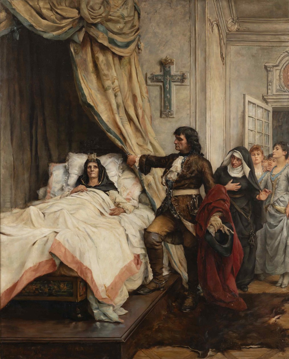 Pietari Suuri vierailemassa Madame de Maintenonin luona vuonna 1717, 1800-luvun lopussa. tekijältä Thérèse de Champ Renaud