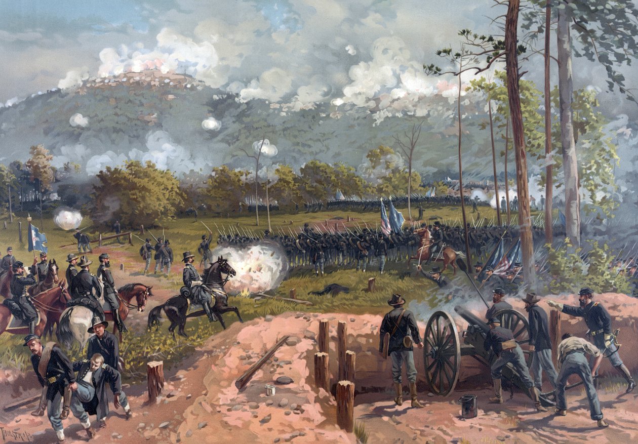 Battle of Kennesaw Mountain, pubi. L Prang & Co., 1886 tekijältä Thure de Thulstrup