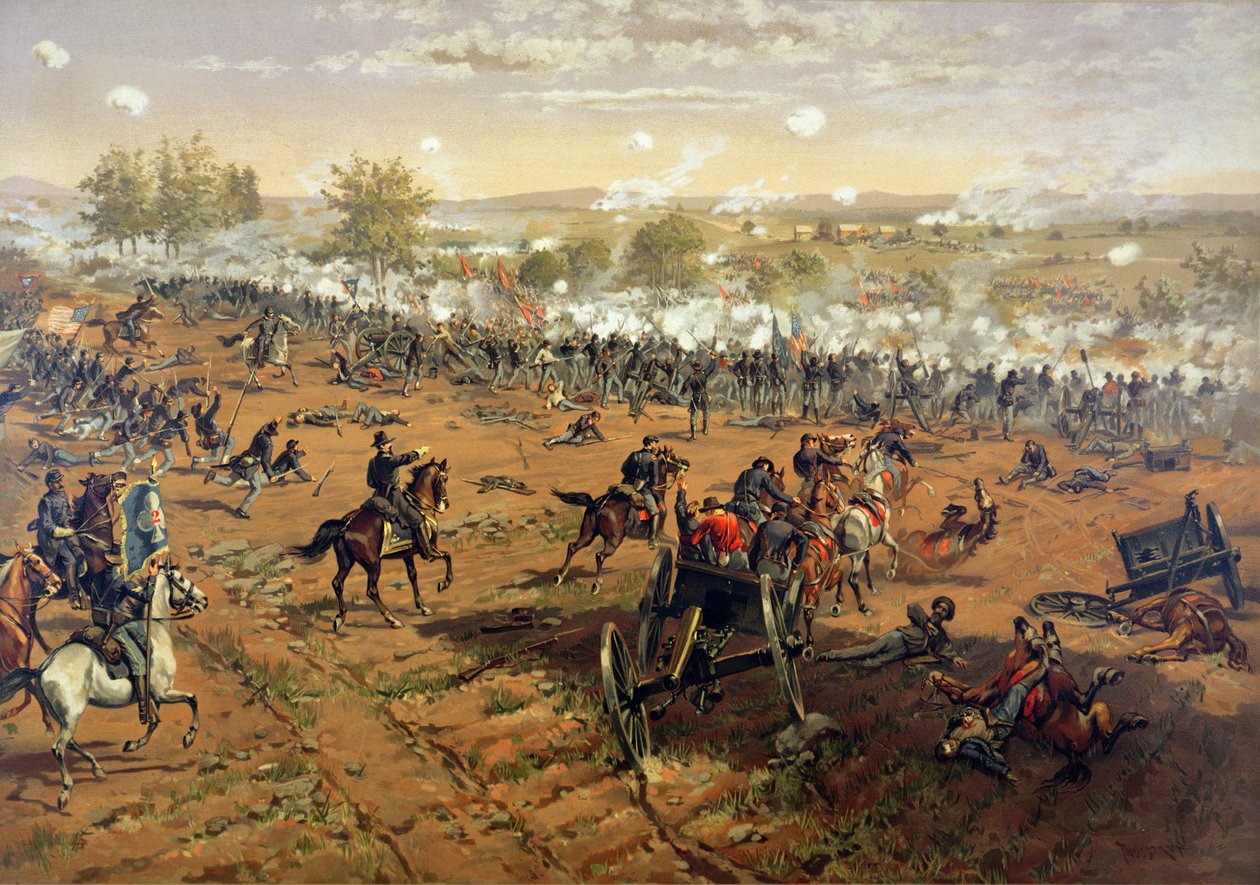 Gettysburgin taistelu tekijältä Thure de (after) Thulstrup