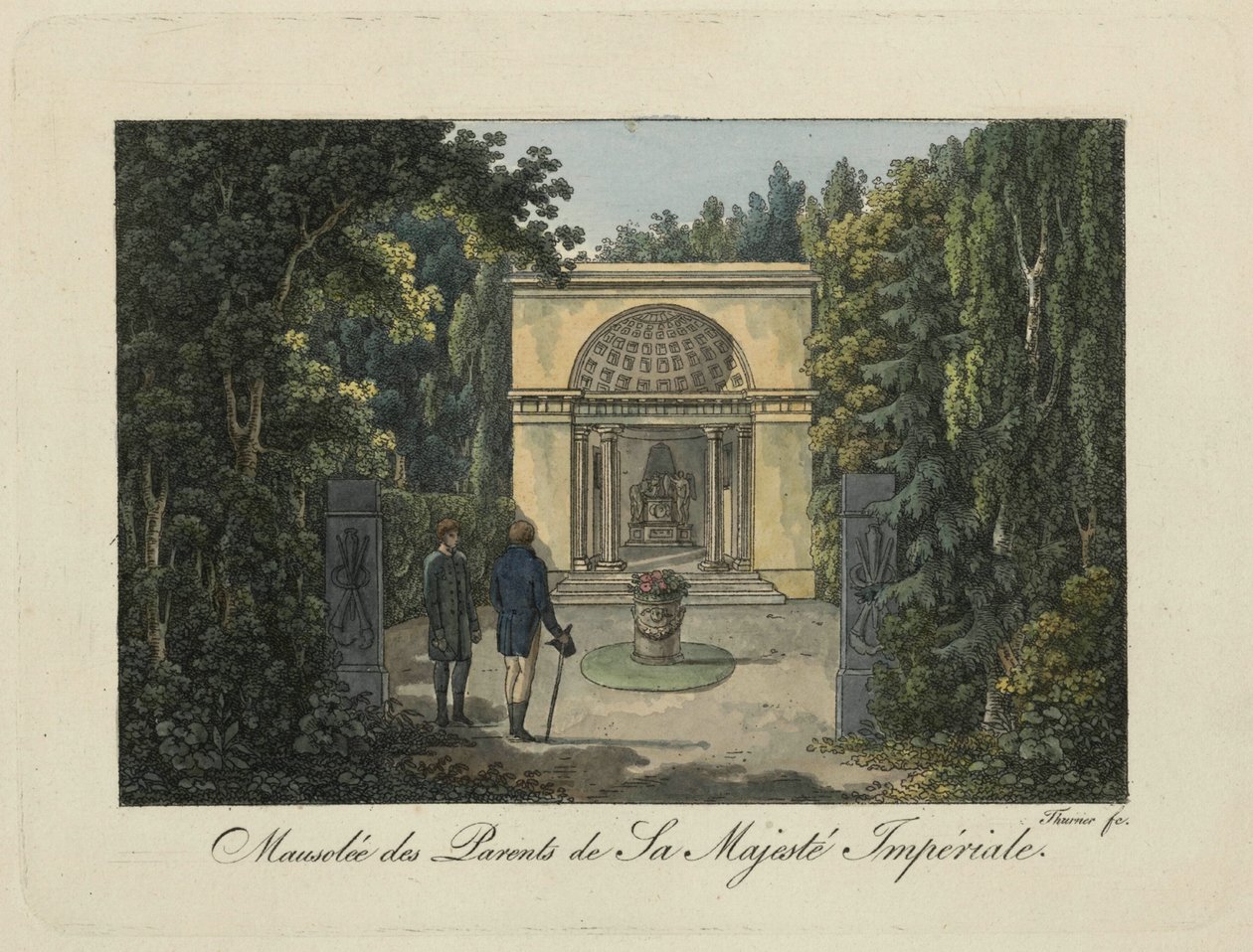 Vanhempien muistomerkki Pavlovskin puistossa, 1810-luku. tekijältä Thurner