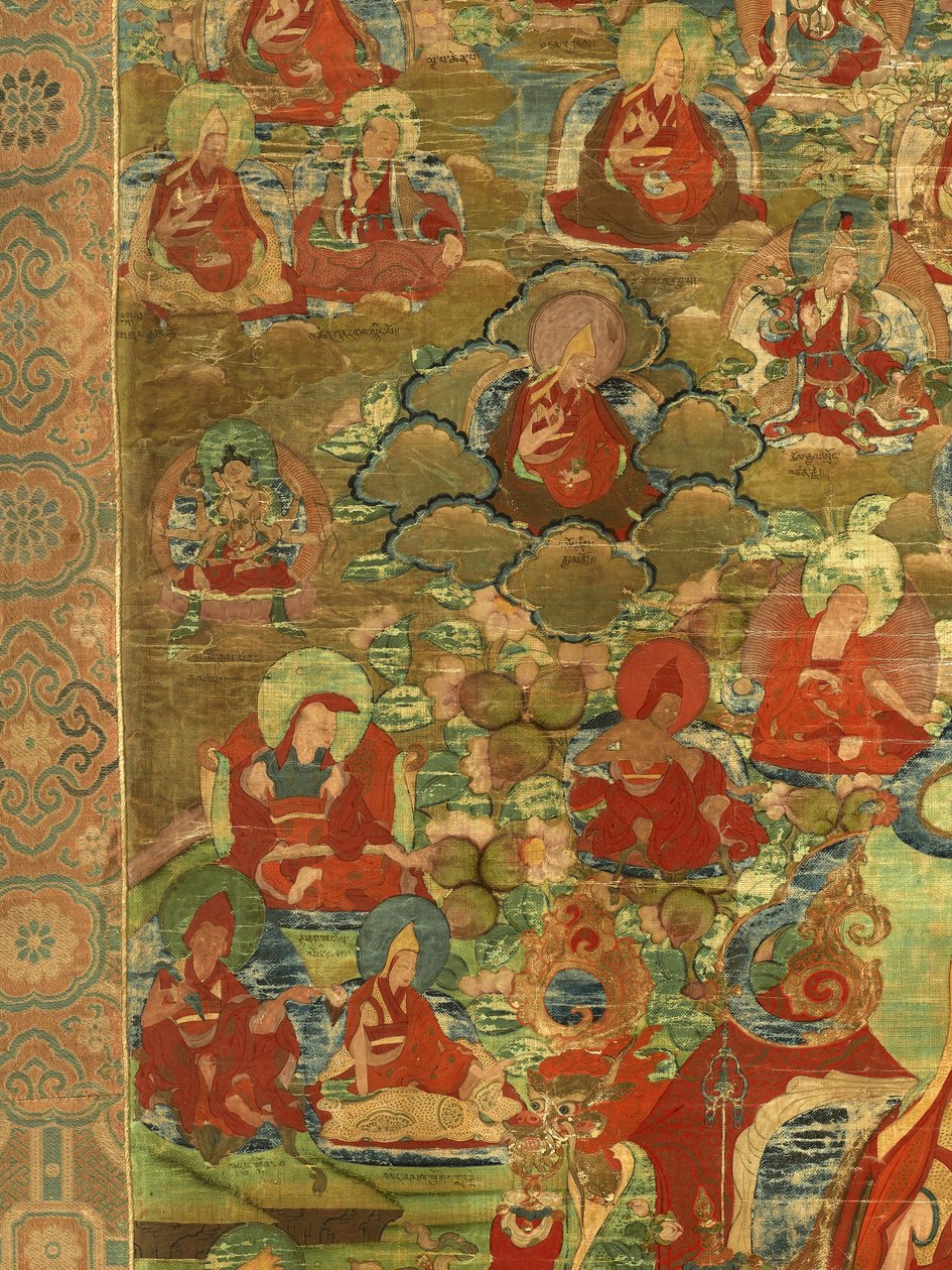 Yksityiskohta kolmannesta panchen-lamasta Losan Penden Yeshe tekijältä Tibetan School