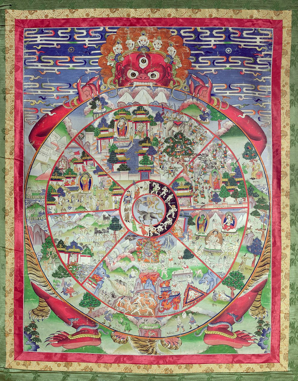 Dharmachakra, vaeltavan olemassaolon pyörä (paperi) tekijältä Tibetan School