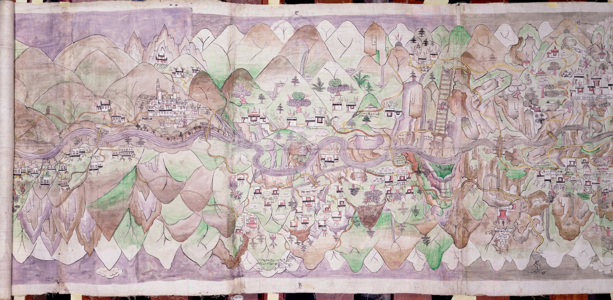 Tsari rongkorin keskiosa (maalattu kangas) tekijältä Tibetan School