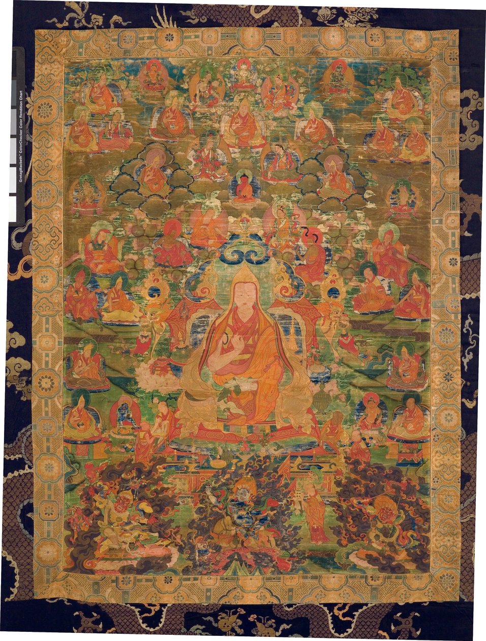 Kolmas Panchen Lama Losan Penden Yeshe (guassi kankaalla) tekijältä Tibetan School