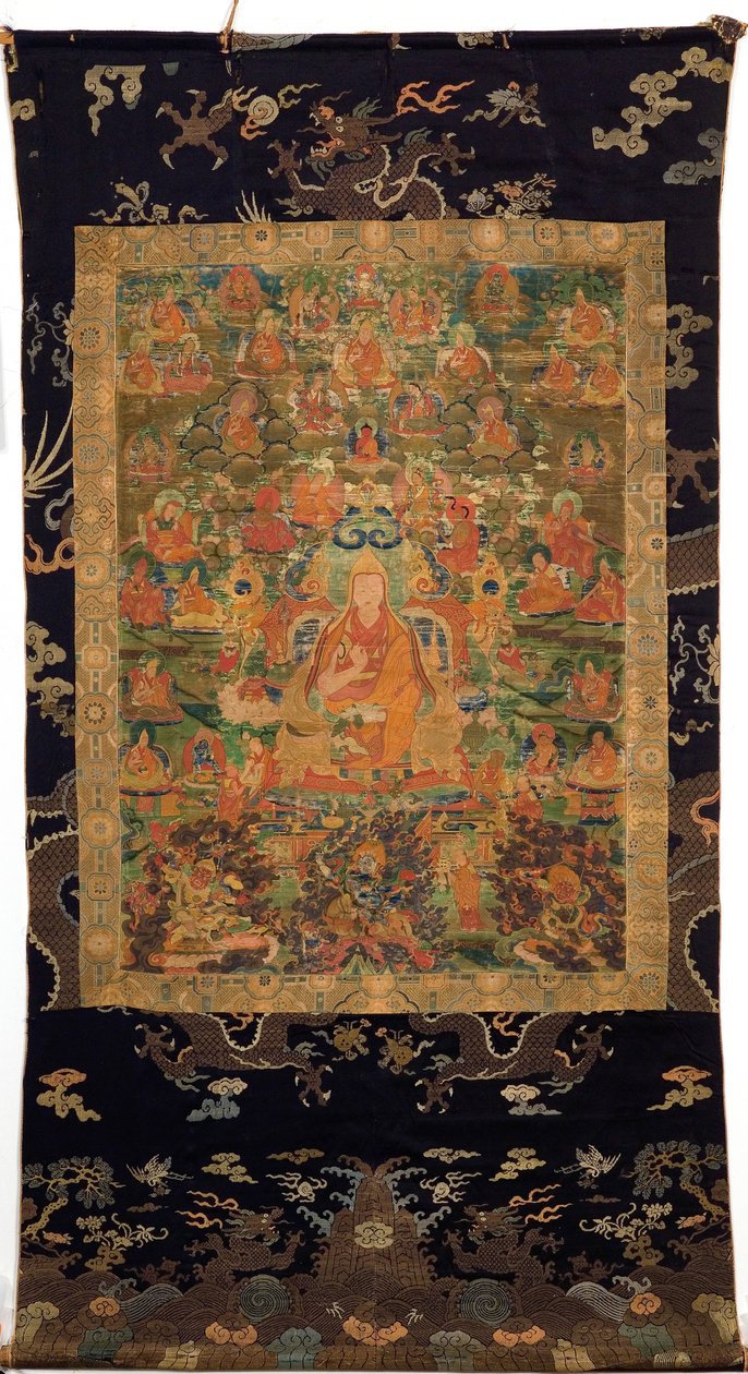 Kolmas Panchen Lama Losan Penden Yeshe (guassi kankaalla) tekijältä Tibetan School
