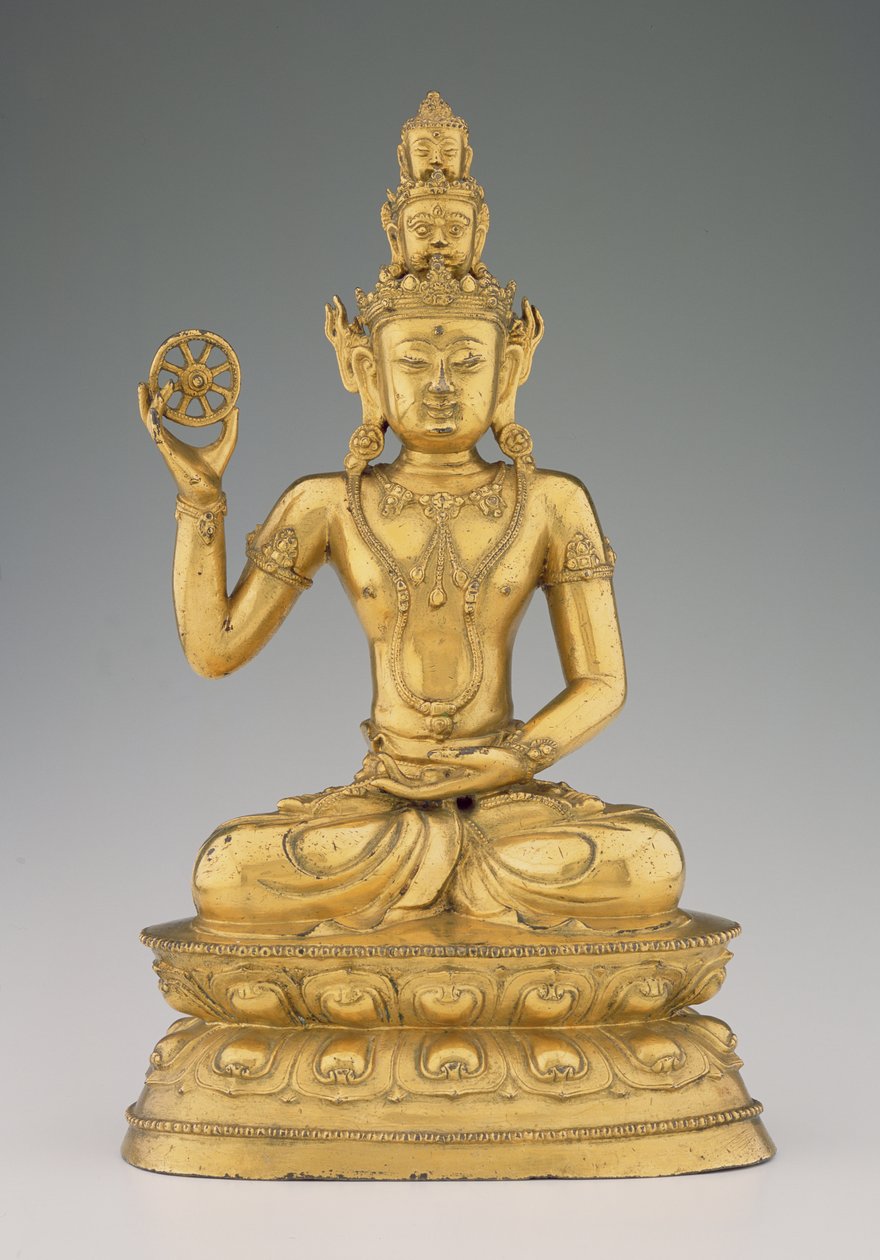 Vajrasattvadhatu Lokesvara (kullattu kupariseos) tekijältä Tibetan School