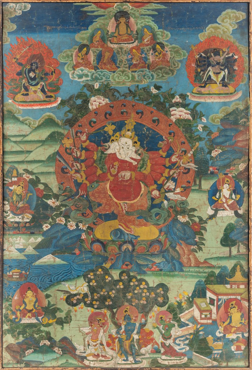 Ganapati Thangka, 1700-luku. tekijältä Tibetan culture.