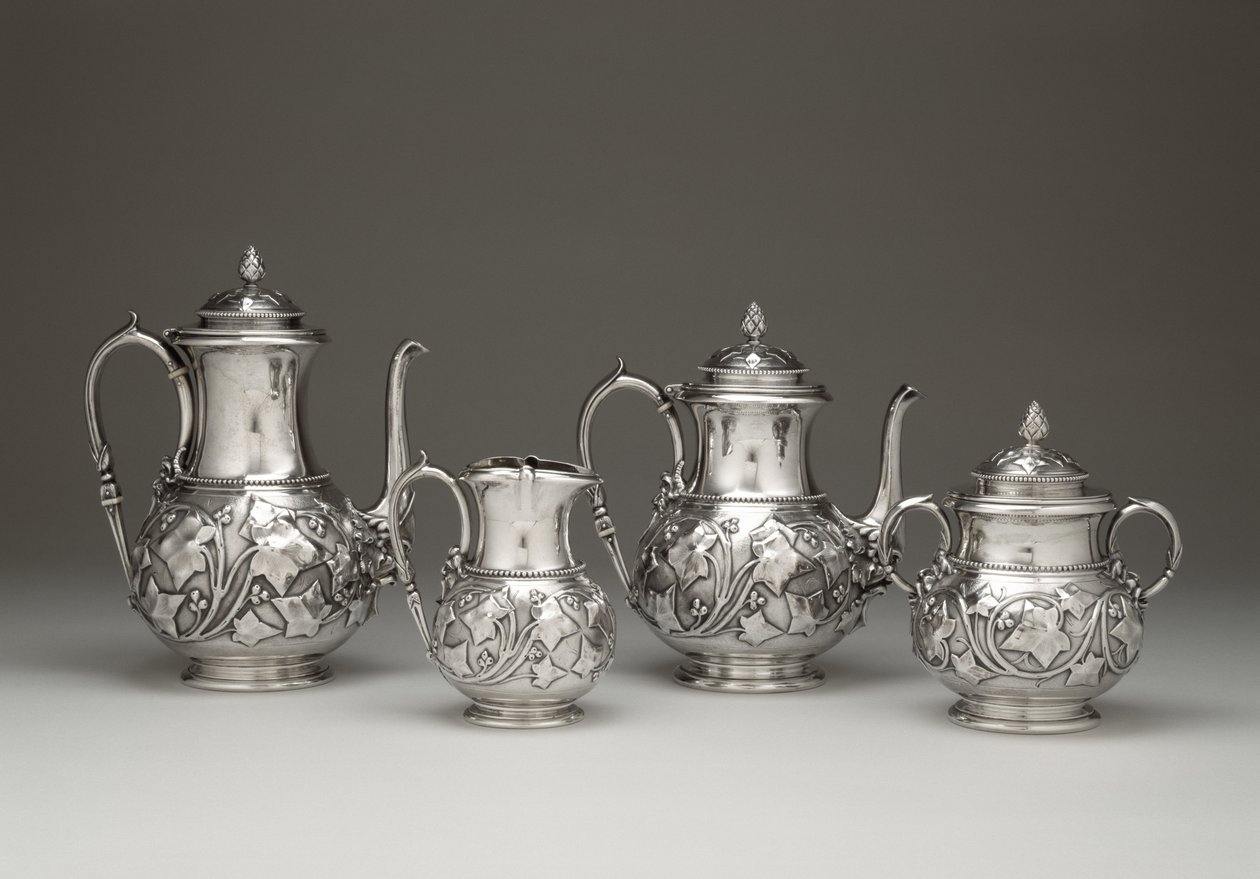 Kahvi- ja teepalvelu, Tiffany and Company, 1856-59 (hopea) tekijältä Tiffany and Company Tiffany and Company