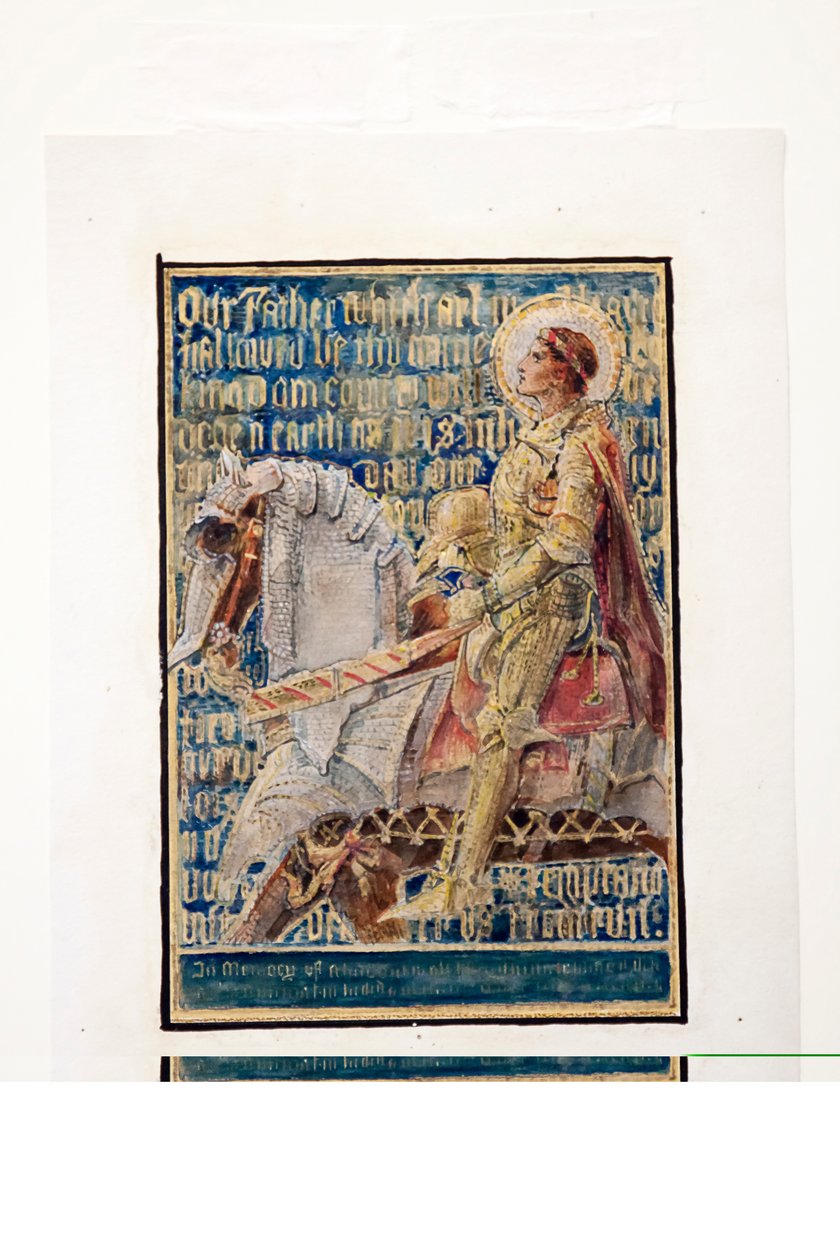 Piirros Herran rukouksesta, luonnos mosaiikkitaulua varten, Ernest Whitehouse Memorial, n.1896. tekijältä Tiffany and Company Tiffany and Company