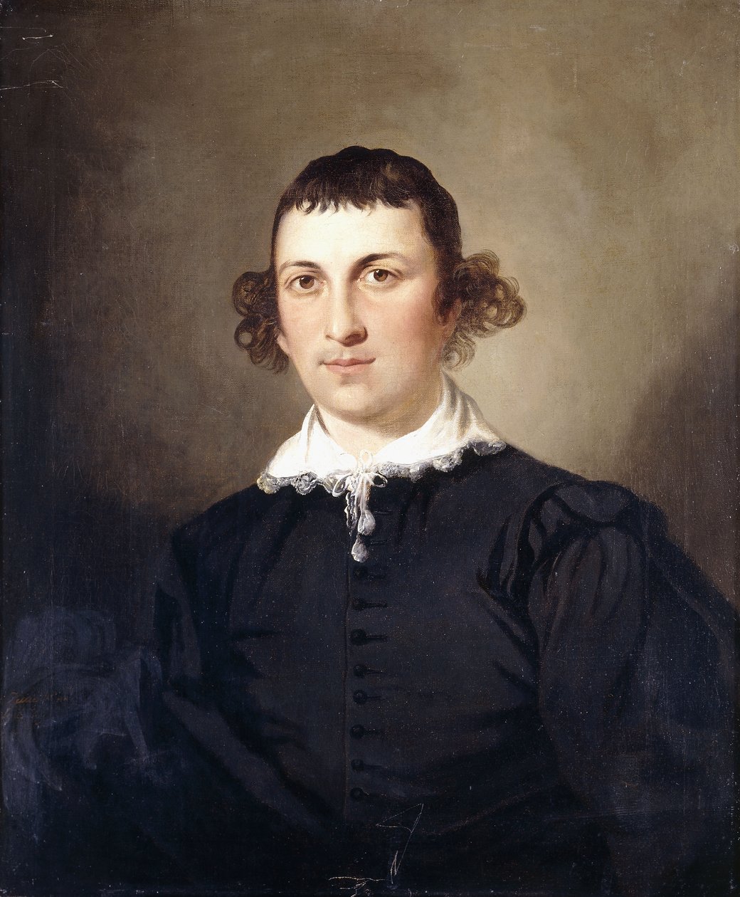 Muotokuva herrasmiehestä, luultavasti herra Lyte, Black Van Dyke -asussa, 1769 tekijältä Tilly Kettle