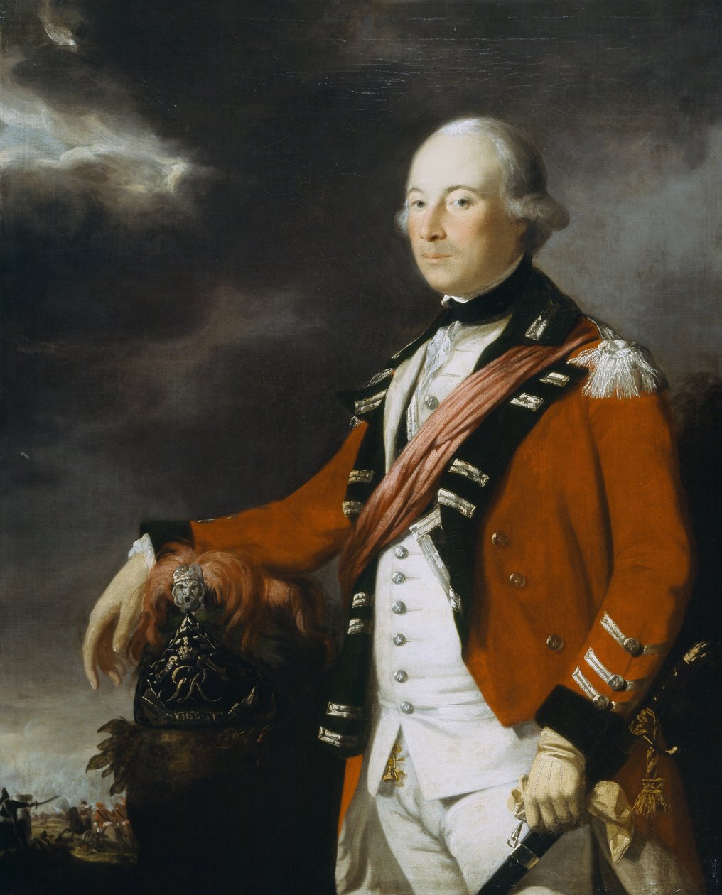 Muotokuva 15. lohikäärmerykmentin upseerista, n. 1768 tekijältä Tilly Kettle