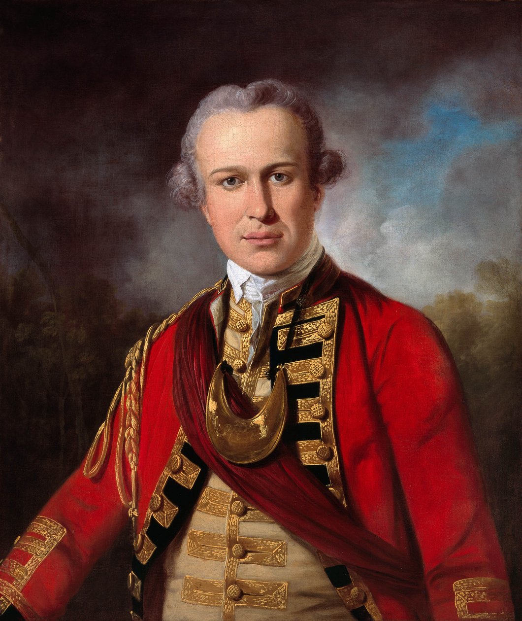 Tuntematon upseeri Royal Regiment of Footissa, n. 1760 (öljy kankaalle) tekijältä Tilly Kettle