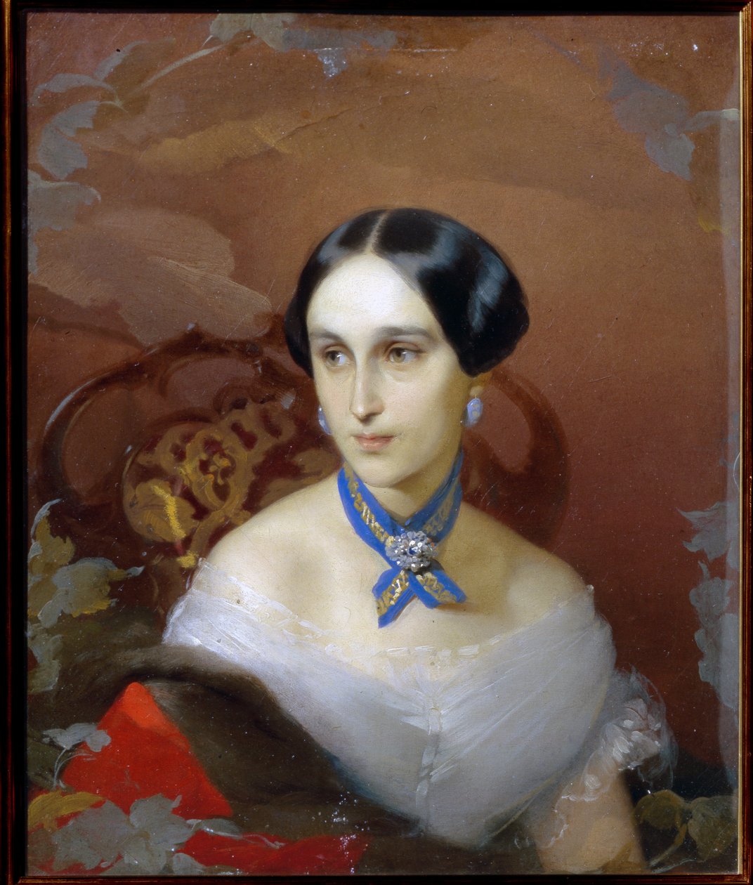 Natalia Pushkina Lanskajan muotokuva (Natalia Nikolayevna Gontcharova tekijältä Timofei Andreyevich Neff