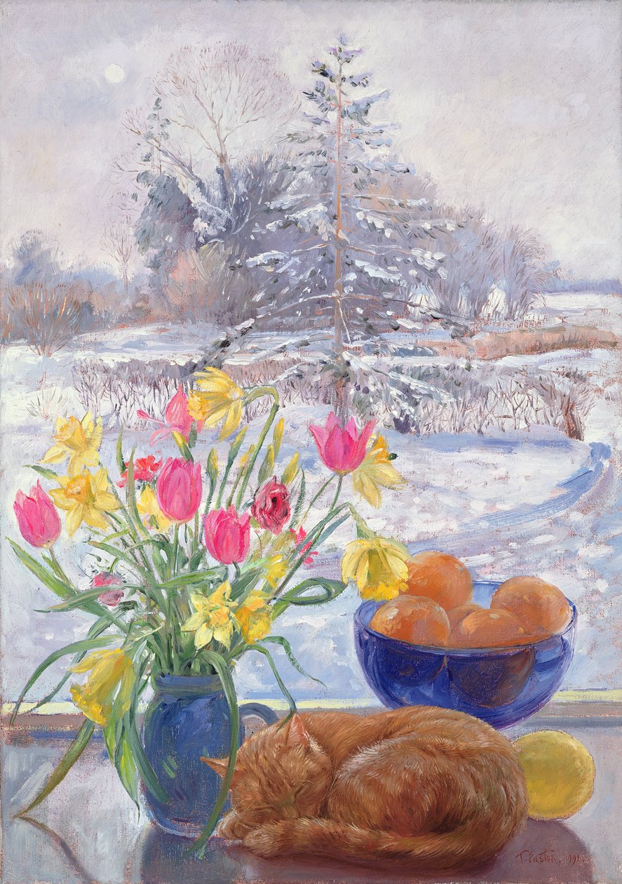 Käpristynyt kissa kukilla tekijältä Timothy Easton